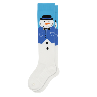 Blue Snowman Compression Socks