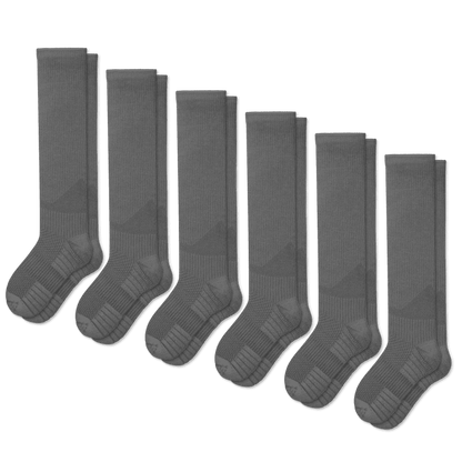 Gray Compression Socks Bundle 6-Pack