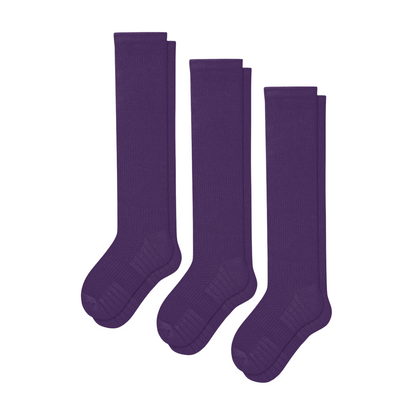 Purple Compression Socks Bundle 3-Pack