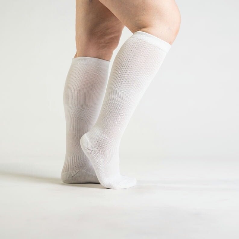 White Compression Socks Bundle 5-Pack